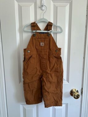 Carhartt Toddler Tan Brown Overalls - Classic Duck Canvas